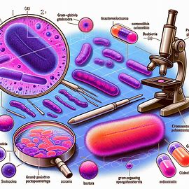 Gram stain illustration. Image 1 of 4